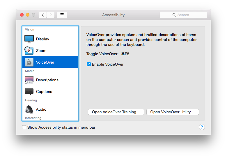 universal access for mac 10.10.5