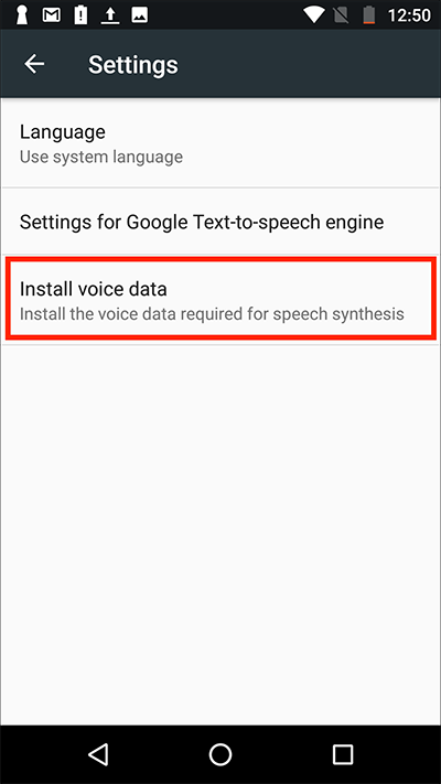 android tts voices