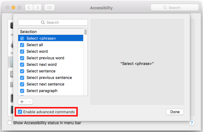 voice command for word on mac